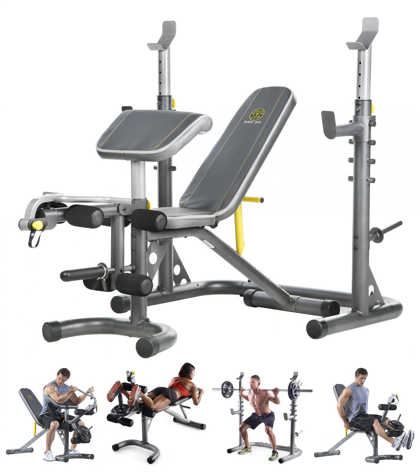 Gold's Gym XRS 20 Olympic Workout Bench Home Power Rack Lifting Exercise Squat 43619214864 eBay
